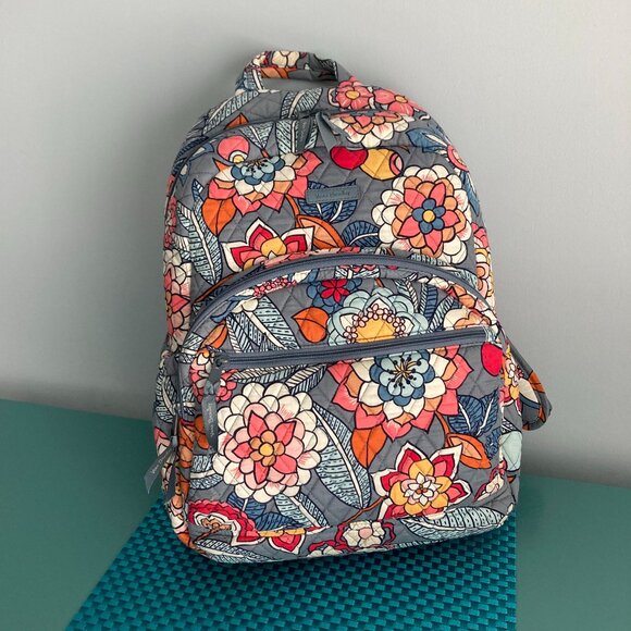 Vera Bradley Backpack Large EUC Tropical Evening - with padded laptop sleeve - Picture 3 of 16